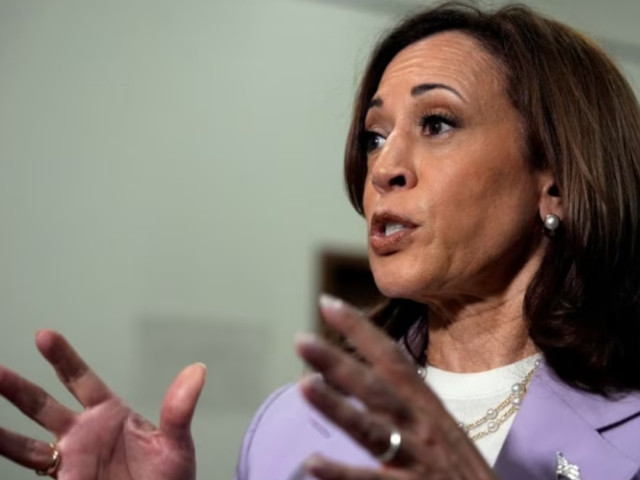 democratic presidential candidate vice president kamala harris gives remarks at the sheraton hotel in phoenix us august 10 2024 photo reuters